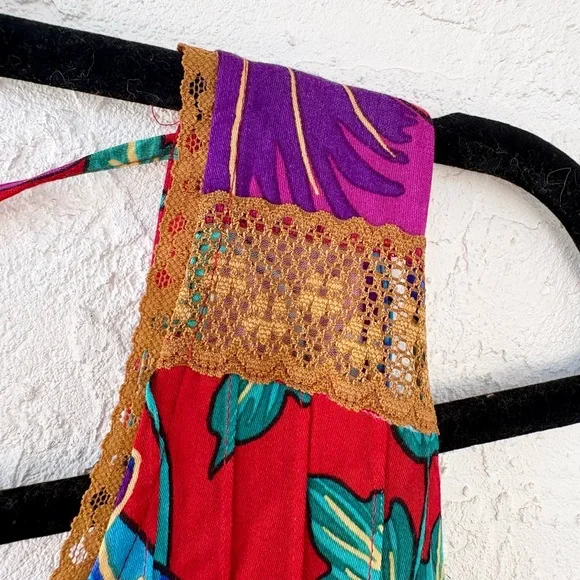 Anthropologie Tiny Rain Scarf Wrap Tank Top Floral Lace Small - Picture 5 of 10